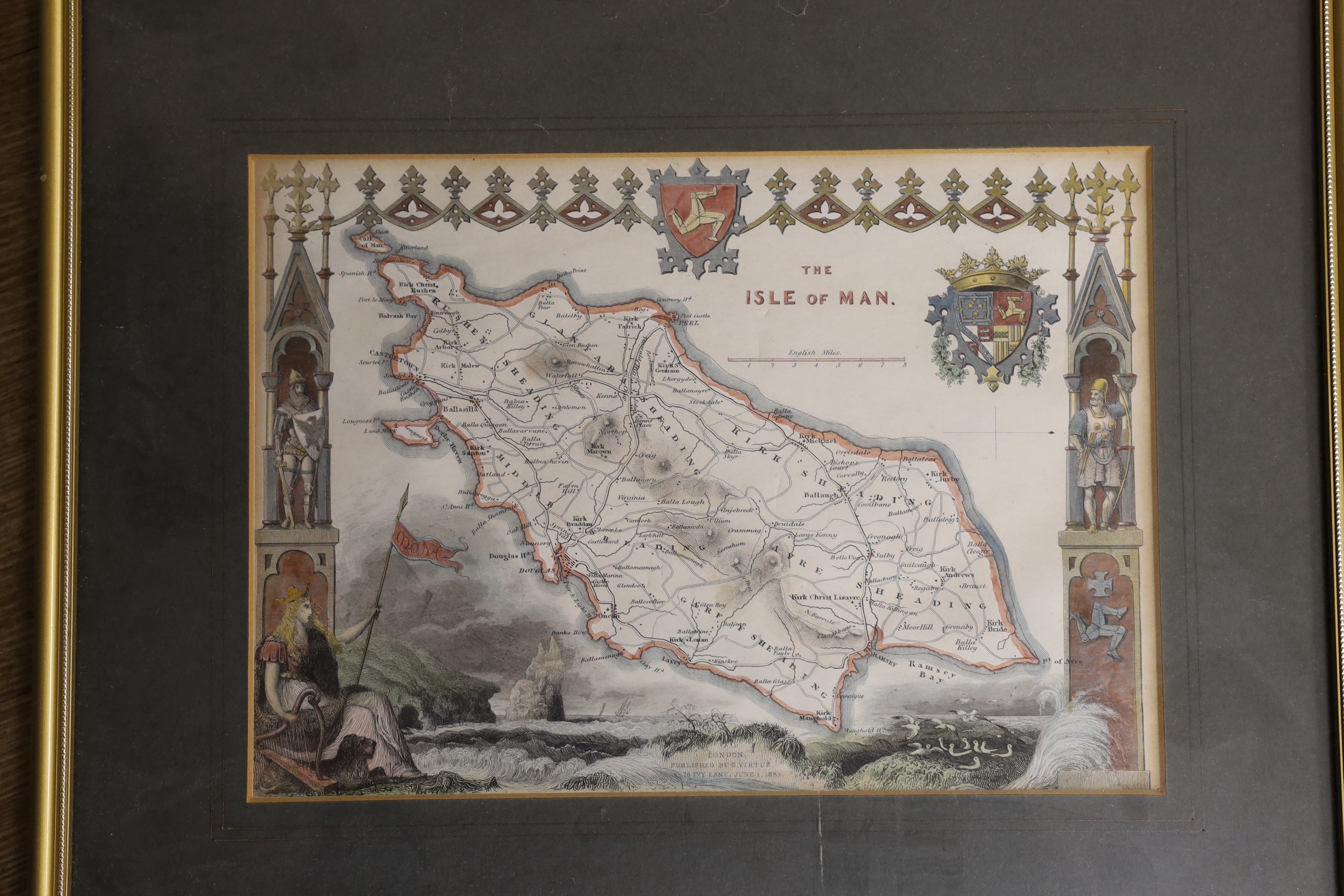 Twelve antique and later maps of the Isle of Man, including examples by John Seller and Thomas Kitchin, mostly hand coloured, largest 30 x 23cm